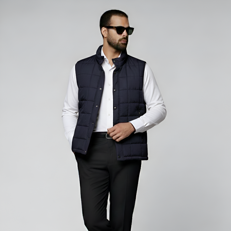 Blue Cotton Gilet