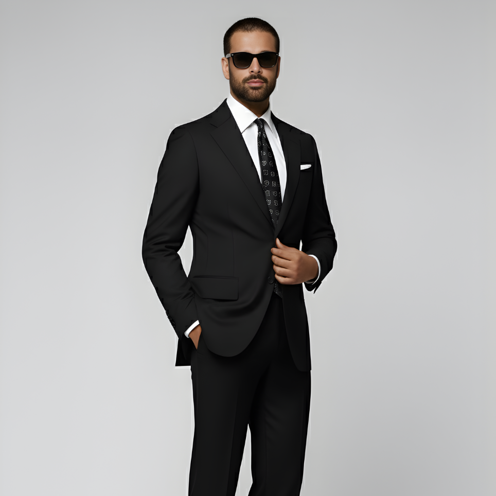 Black Tailored Fit Havana Suit